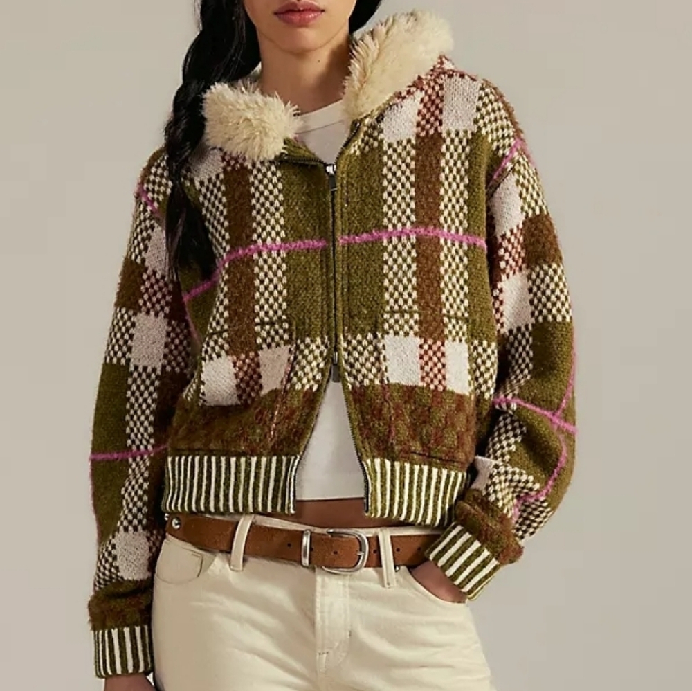 NWT Namesake Faux Fur Lined Hoodie Free People